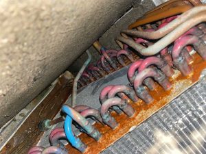 Electrical connections on HVAC equipment