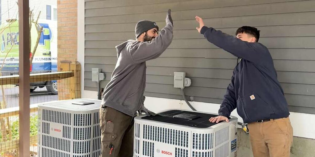 installing a new furnace in an old house