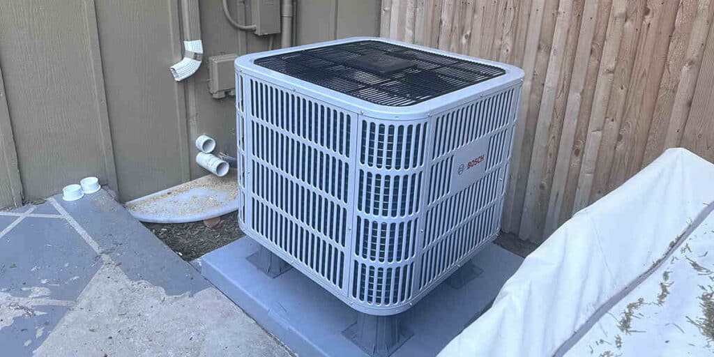 heat pump size